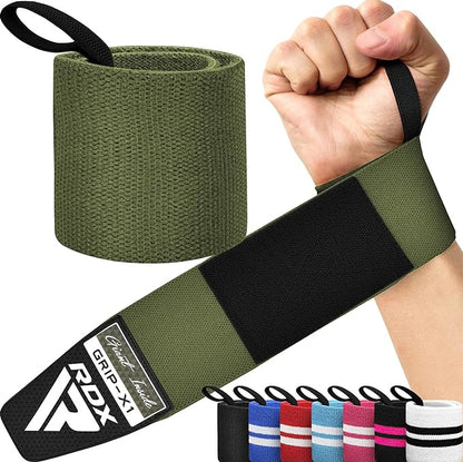 RDX W3 IPL USPA Approved Powerlifting Wrist Support Wraps with Thumb Loops OEKO-TEX® Standard 100 certified