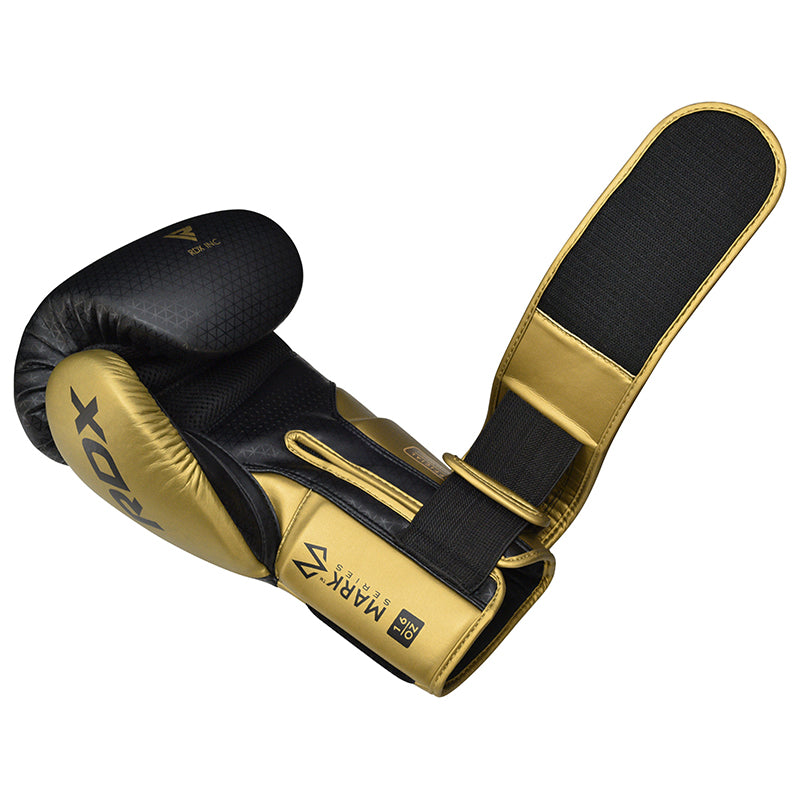 RDX L2 Mark Pro Sparring Boxing Gloves Hook and loop Black / Golden