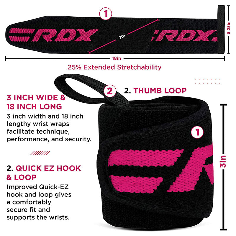 RDX W2 Bodybuilding Wrist Wraps